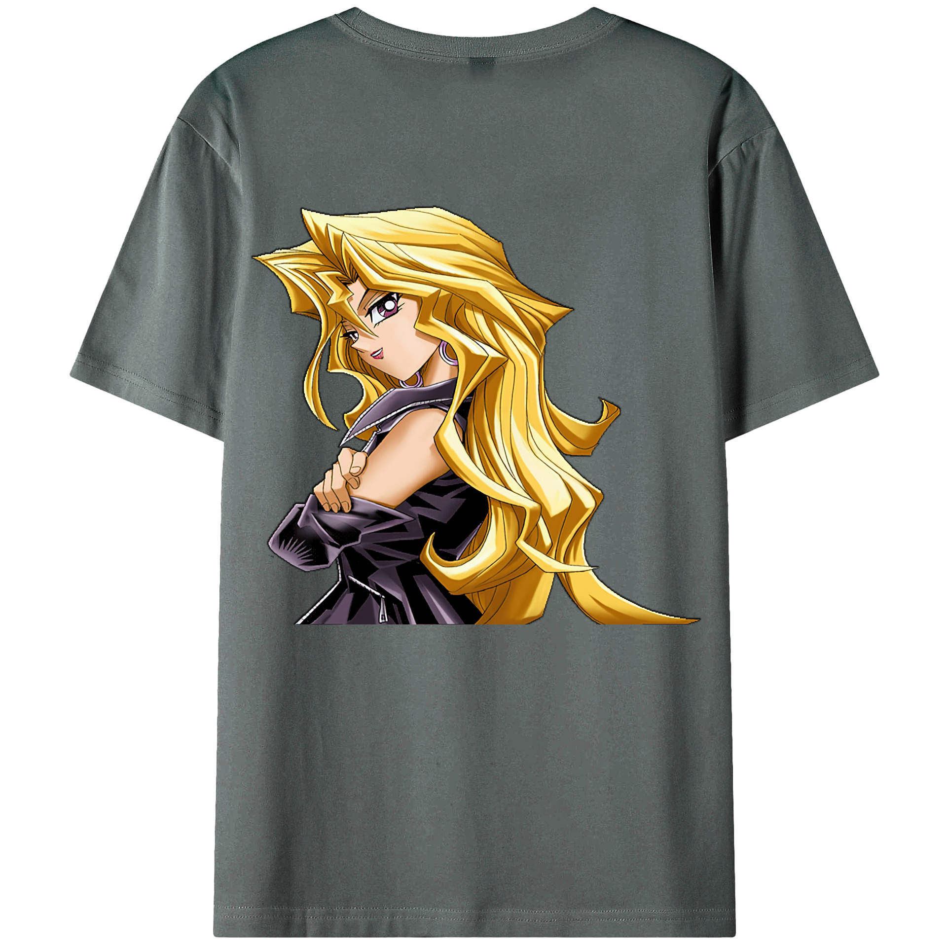 （画像用） 遊☆戯☆王 Yu-Gi-Oh! 綿100％ メンズ半袖Tシャツ（バックプリント） 通気性
